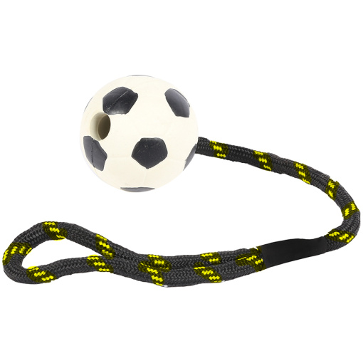 Happypet Massiv gummifotboll med snöre – 6 cm - Bild 2