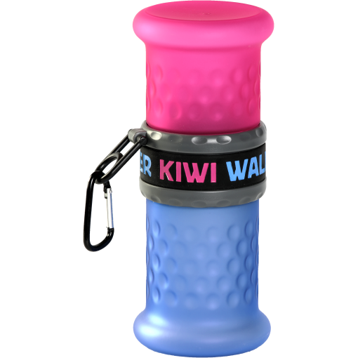 Kiwi Walker – Reseflaska 2i1 i plast, Blå/rosa - Bild 3