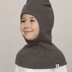 Balaklava i merinoull, grå